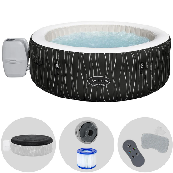 Bestway Lay-Z-Spa Hollywood AirJet 60059 redonda - &Oslash;196x66 cm - Piscina de hidromasaje spa para 4-6 personas