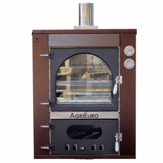 Horno de le&ntilde;a de empotrar Magnus 100 Deluxe INC - Pintura de cobre - Inox