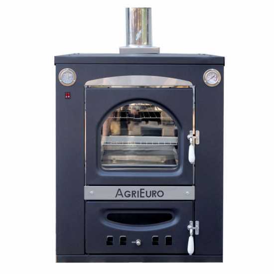 Horno de le&ntilde;a de empotrar Medius 80 Inc en acero - Ventilado