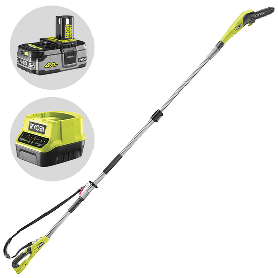 Ryobi RY18PP20A-0 - Podadora de bater&iacute;a con p&eacute;rtiga telesc&oacute;pica - Barra de 20 cm - 18 V/4 Ah