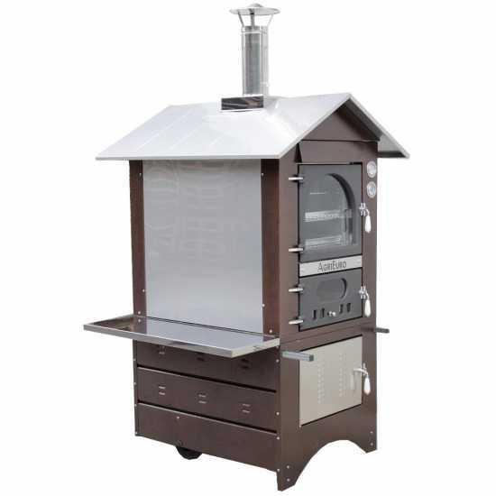 Horno de le&ntilde;a de exterior Medius 80 Deluxe EXT INOX - Esmalte de cobre