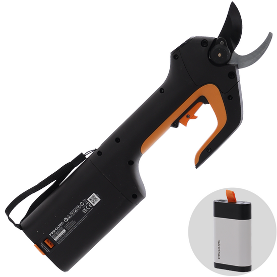 Fiskars ePruner L Bypass - Tijeras el&eacute;ctricas de poda - 12 V 4 Ah