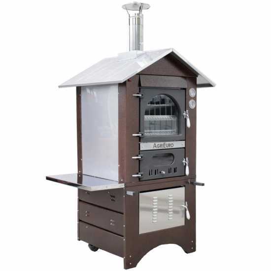 Horno de le&ntilde;a de exterior Medius 60 Deluxe EXT INOX - Esmalte de cobre