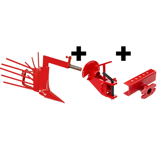 Aporcador AS1-5 con alas para arrancar patatas y enganche de dos pernos regulable con barra portaherramientas - Para motocultores de 6-10 HP