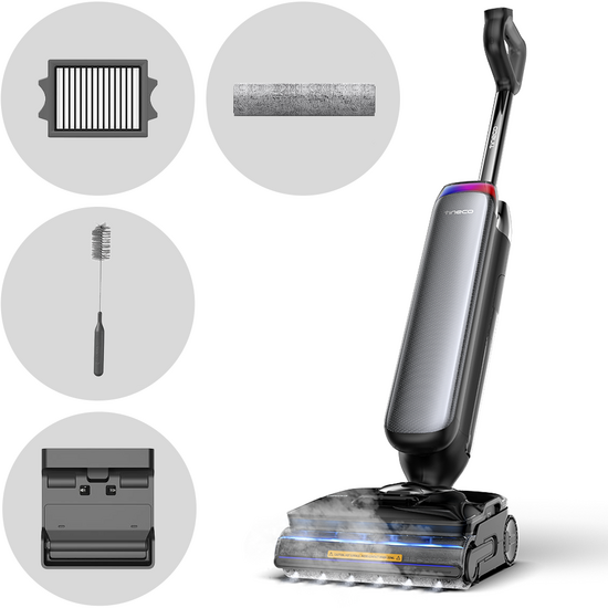 Tineco Floor One S9 Artist Steam Pro - Fregadora a vapor - 3 en 1: lava, aspira y vaporiza