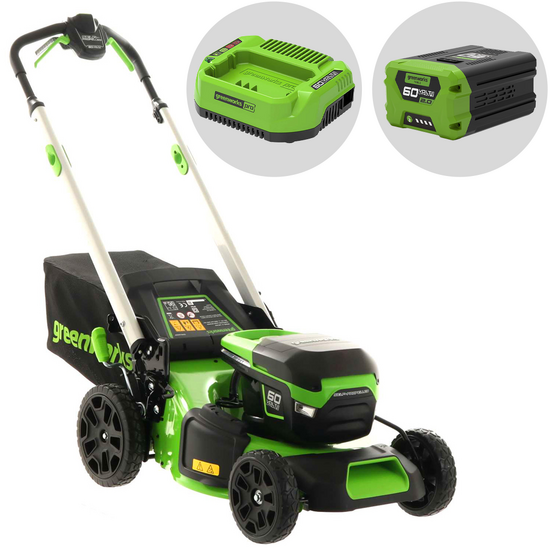Greenworks GD60LM46SP - Cortac&eacute;sped de bater&iacute;a autopropulsado 60V 2Ah - Corte de 46 cm - &iexcl;Starter kit 60V 2Ah gratis!
