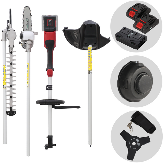 GeoTech X-Line MT-40V - Desbrozadora multifunción de batería - 40V - 2x20V 2Ah