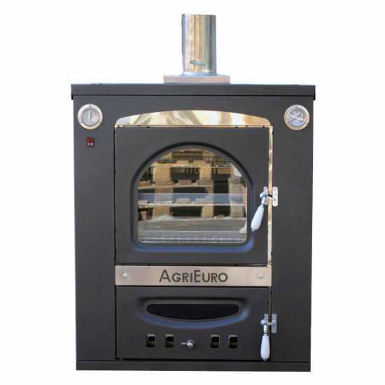 Horno de le&ntilde;a de empotrar Medius Plus 100 Inc en acero - Ventilado