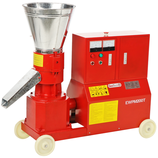 GeoTech Pro EWPM200T - Peletizadora trifásica - Para fabricar en casa pellets de calefacción