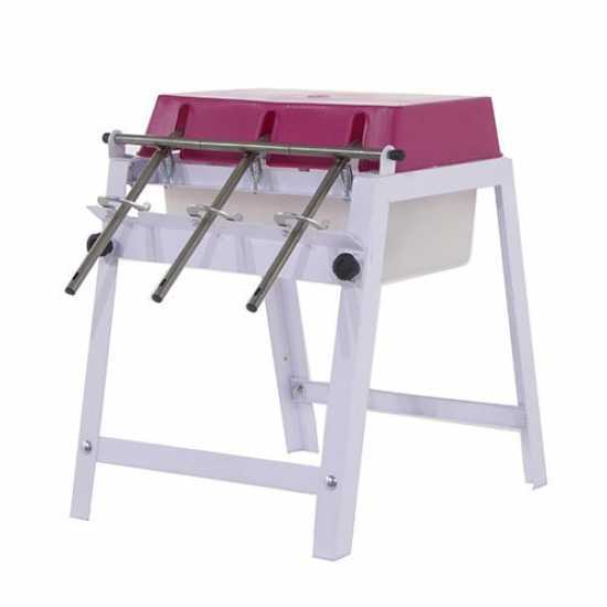 Llenadora de botellas manual 3B ECO de 3 ca&ntilde;os con boquillas inox y dep&oacute;sito de pl&aacute;stico