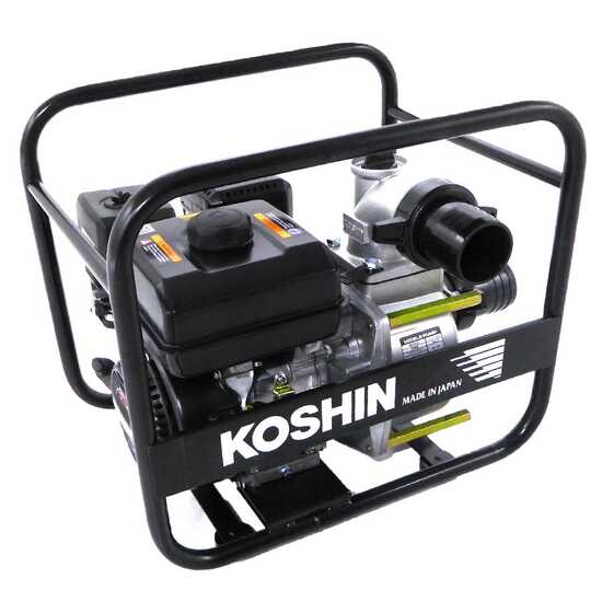 Motobomba de gasolina Koshin STV-80X para aguas semi-sucias con racores de 80 mm