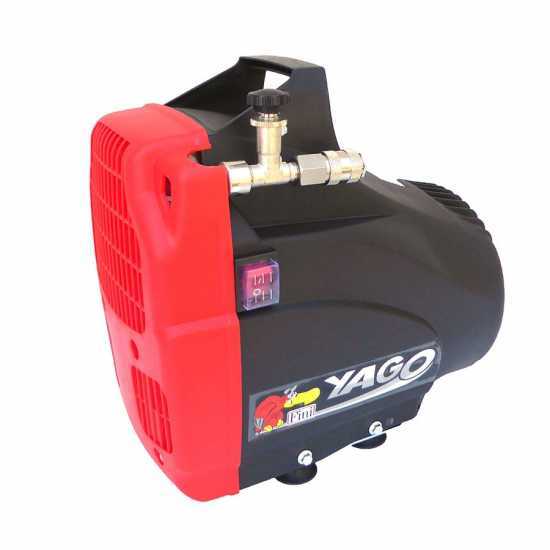 Fini Yago 1850 - Compresor de aire el&eacute;ctrico port&aacute;til monof&aacute;sico, sin aceite - Motor 1,5 HP