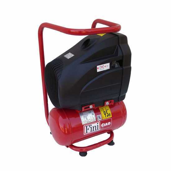 Fini Ciao 6 - Compresor de aire el&eacute;ctrico port&aacute;til monof&aacute;sico, sin aceite - Motor 1,5 HP - 6 L