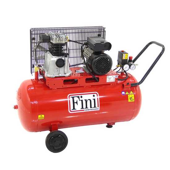 Fini Advanced MK 102 N 90 2M - Compresor de aire el&eacute;ctrico monof&aacute;sico de correa - Motor 2 HP - 90 L