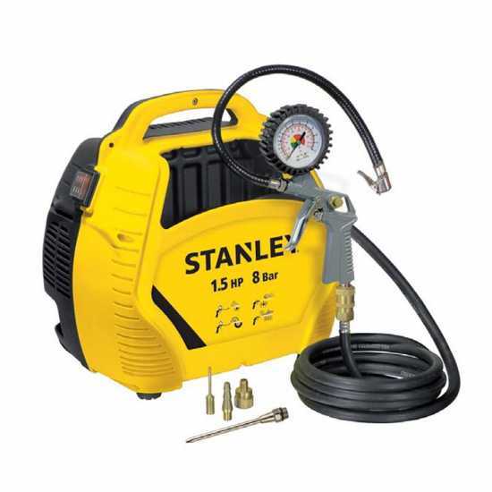 Stanley Air Kit - Compresor de aire el&eacute;ctrico compacto port&aacute;til - motor 1.5 HP - 8 bar