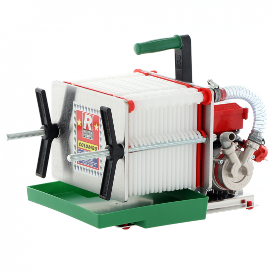 Rover Colombo 18 Inox - Filtro para vino de cartones y placas - Bomba para vino en Novax