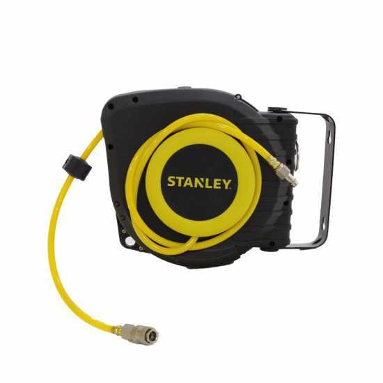 Enrollador neum&aacute;tico STANLEY con 9 m tubo Poliuretano aire comprimido para compresor