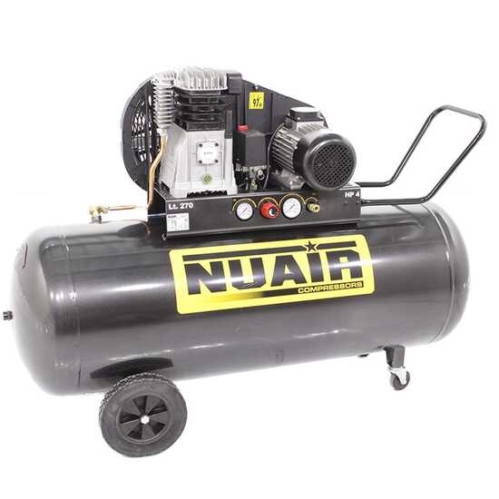 Nuair B 3800B/4T/270 TECH - Compresor de aire el&eacute;ctrico trif&aacute;sico de correa - Motor 4 HP - 270 L