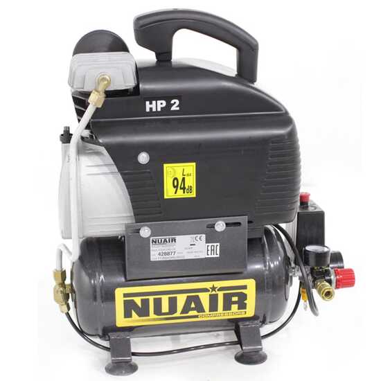 Nuair FC 2/6 - Compresor de aire eléctrico portátil monofásico - Motor 2 HP - 6 L