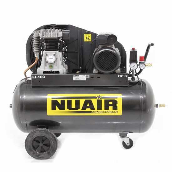 Compresor de aire el&eacute;ctrico de correa Nuair B2800 /100 CM2 motor 2 HP - 100 L