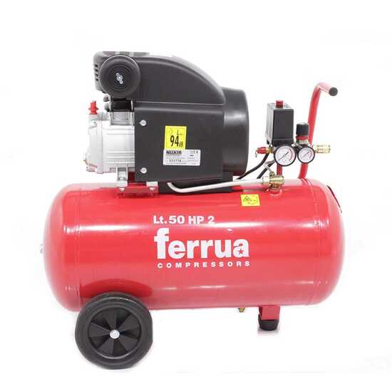 Ferrua RC 2 50 CM2 - Compresor de aire eléctrico monofásico - Motor 2 HP - 50 L