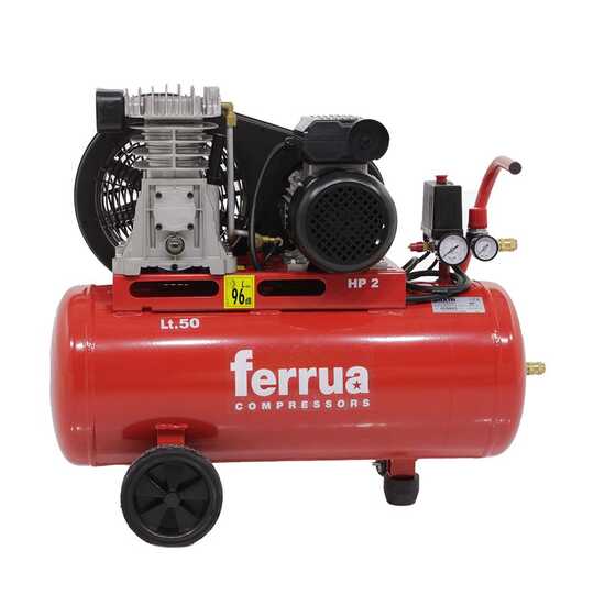Ferrua FB28/50 CM2 - Compresor de aire electrico monof&aacute;sico de correa - Motor 2 HP - 50 L