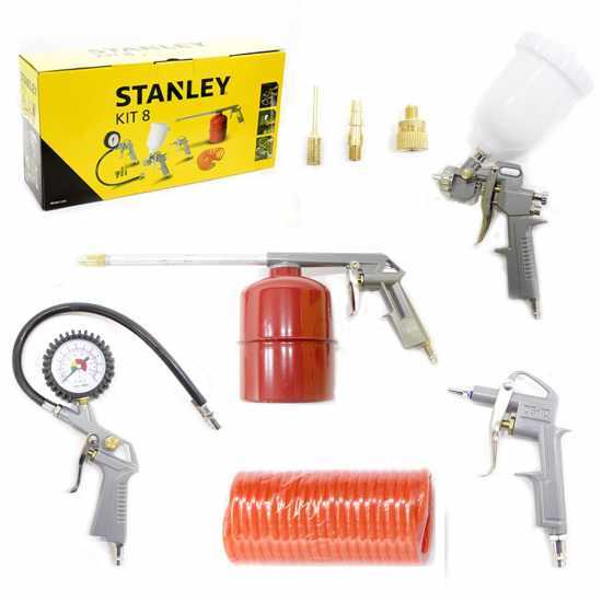 Kit accesorios neum&aacute;ticos para compresor 8 piezas - Stanley