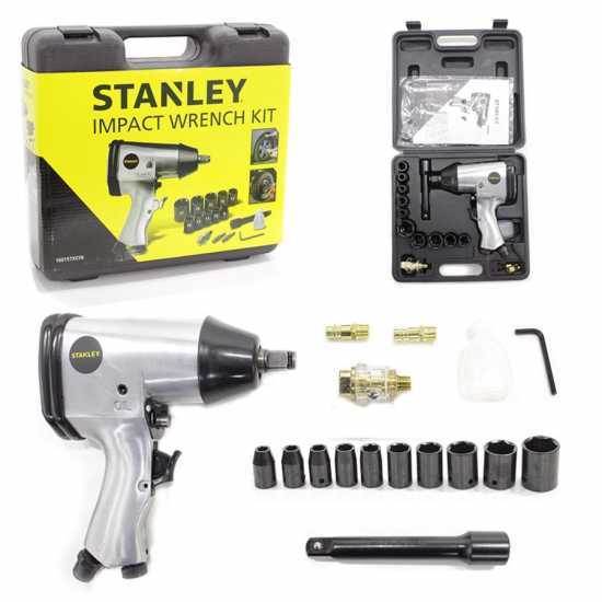 Kit accesorio llave de impacto para compresor, 17 piezas - Stanley