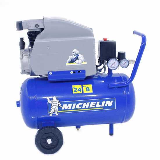 Michelin MB 24 - Compresor de aire el&eacute;ctrico monof&aacute;sico - Motor 2 HP - 24 L