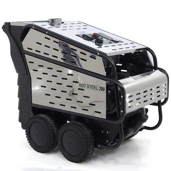 ITM - HOT STEEL 200/15 - Hidrolimpiadora profesional de agua caliente - trif&aacute;sica - 200 bar - 900 L/h - acero inoxidable