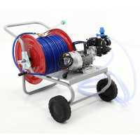 Motobomba fumigadora eléctrica con carro - Bomba Comet MC25 - motor eléctrico