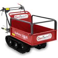 GeoTech Pro GeoPorter 330E BS - Carretilla de orugas con caja extensible y 4 rodillos - 300 kg