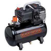 Black &amp; Decker BD195 12 NK - Compresor de aire el&eacute;ctrico port&aacute;til monof&aacute;sico, sin aceite - Motor 1.5 HP - 12 L
