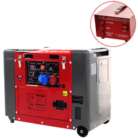 GeoTech Pro DGP8500SE-3 - Generador de corriente di&eacute;sel silencioso con ruedas y AVR 6.0 kW - Continua 5.5 kw Full-Power + ATS trif&aacute;sico