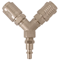 Racor r&aacute;pido en "Y" (dotado de 2 salidas r&aacute;pidas hembras)