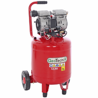 GeoTech S-AC50V-8-10 - Compresor de aire el&eacute;ctrico sin aceite - Motor 1 HP - 50 l Vertical Silencioso