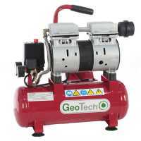 GeoTech S-AC-9-8-07 - Compresor de aire el&eacute;ctrico silencioso compracto port&aacute;til - Motor 0.7 HP - 8 bar