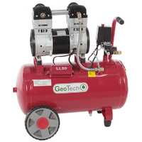 GeoTech S-AC 50-10-15C - Compresor de aire el&eacute;ctrico silencioso 50 l sin aceite - motor 1.5 HP