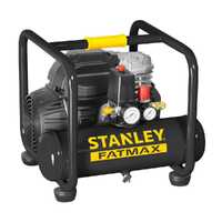 Stanley Vento Rollcage OL244/6 PCM - Compresor de aire el&eacute;ctrico monof&aacute;sico silencioso, sin aceite - Motor 1.5 HP - 6 L