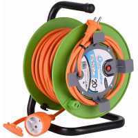 Electraline Enrollacable - 20m - Enchufe universal - 2 cables de 1,5 mm&sup2;