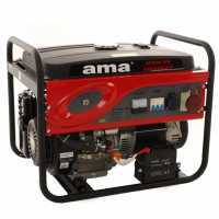 AMA QF5000 3PH - Generador de corriente con arranque el&eacute;ctrico y AVR 5.5 KW - Continua 5 Kw Trif&aacute;sica