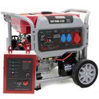 GeoTech Pro GGP 9500-3 ESA - Generador de corriente con ruedas y AVR arranque el&eacute;ctrico 7.8 kW - Continua 7.5 kW Full-Power + ATS