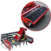 Grada rotativa RF150 - ancho de trabajo 150 cm - 14 cuchillas Serie ligera - Rodillo de red