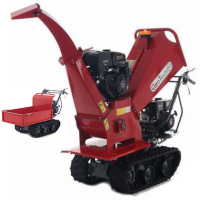 GeoTech Pro BMS155 LE - Biotrituradora sobre motocarretilla GeoPorter 330E autopropulsada de orugas 4 rodillos - Motor Loncin de 15 HP - caj&oacute;n extensible