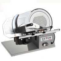 Seven Italy PS 250 PRO-Silver - Cortadora de fiambre cuchilla 250 mm - afilador incluido - 180 W