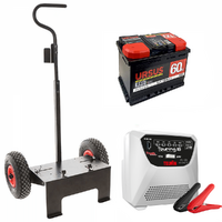 Juego completo: carretilla de mano Volpi + bater&iacute;a 60 ah + cargador Telwin Touring 18