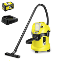 Karcher WD 3 Battery 36 V - Aspirador de polvo multifunci&oacute;n a bater&iacute;a - s&oacute;lidos, l&iacute;quidos y soplador