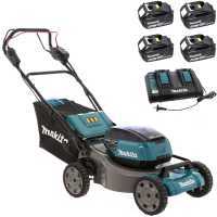 Cortac&eacute;sped de bater&iacute;a 46cm MAKITA DLM462PT4 - 4 bater&iacute;as de serie