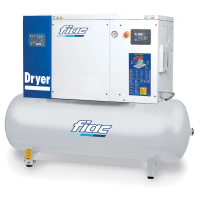 FIAC New Silver D 10/300 - Compresor rotativo trif&aacute;sico de tornillo silencioso - Secador integrado - Motor 10 HP 