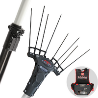 Zanon Albatros AL300 - Vareador de aceitunas eléctrico a batería tipo mochila 50.4V 6.4Ah - Pértiga telescópica 210/340 cm